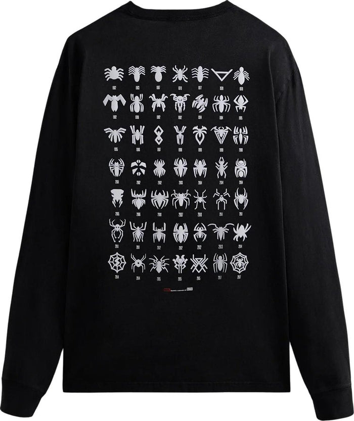 Kith Marvel Spiderman Timeline Long Sleeve Tee Black