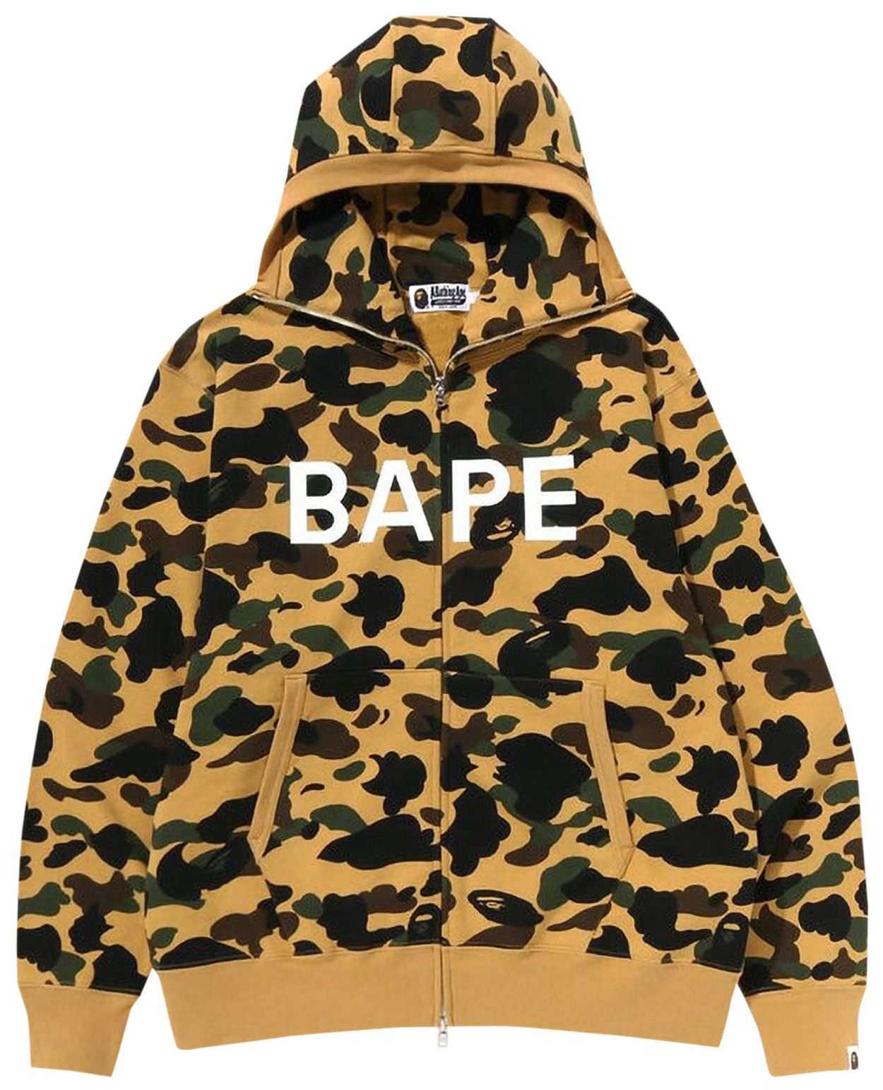 Bape 1st Camo Balaclava Full Zip Hoodie Green