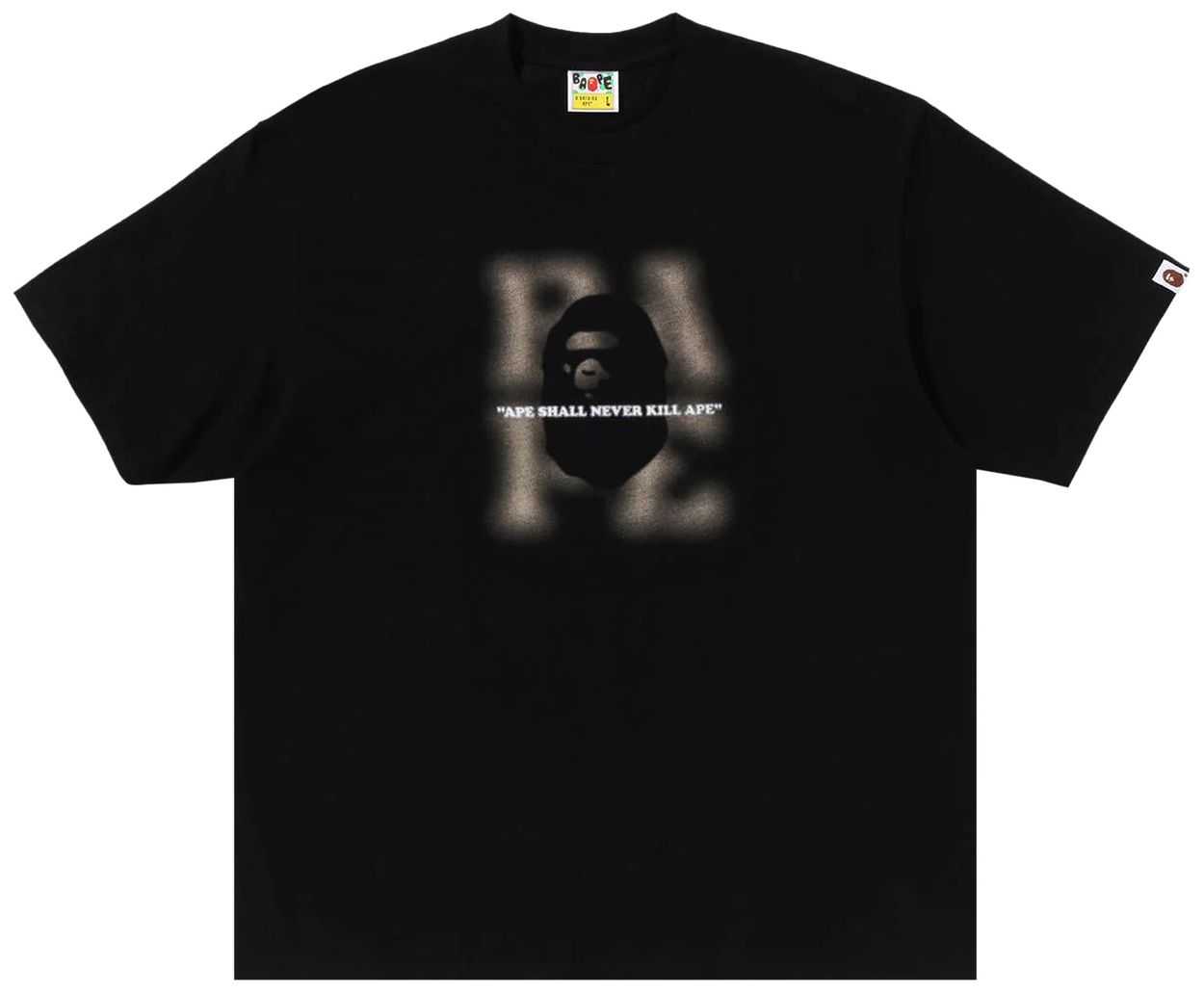 Bape Blur Logo Relaxed Fit Tee Black