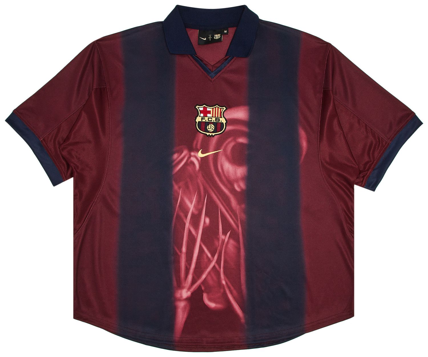 Travis Scott x Nike x FC Barcelona Retro 2000/01 Home Skeleton Jersey