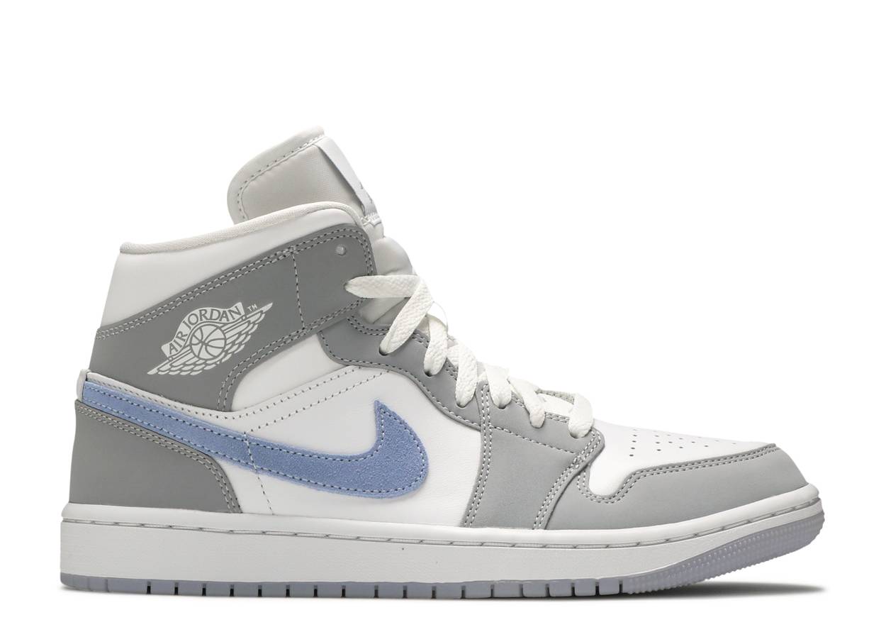 Air Jordan 1 Mid Wolf Grey Aluminum (Women's)