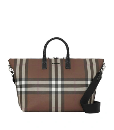 BB Leather Holdall Tote Dark Birch Brown