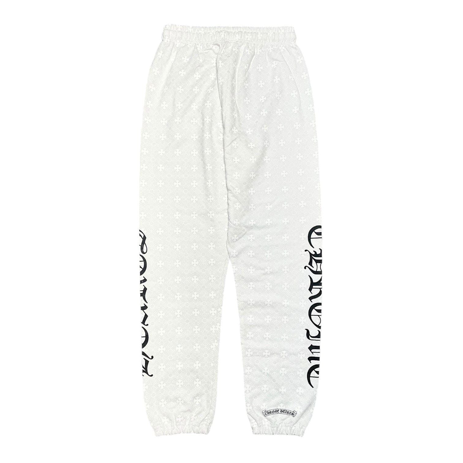 Chrome Hearts All Over Monogram Horseshoe Logo Sweatpants White