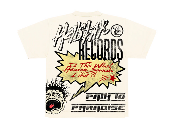 HELLSTAR RECORDS T-SHIRT CREAM