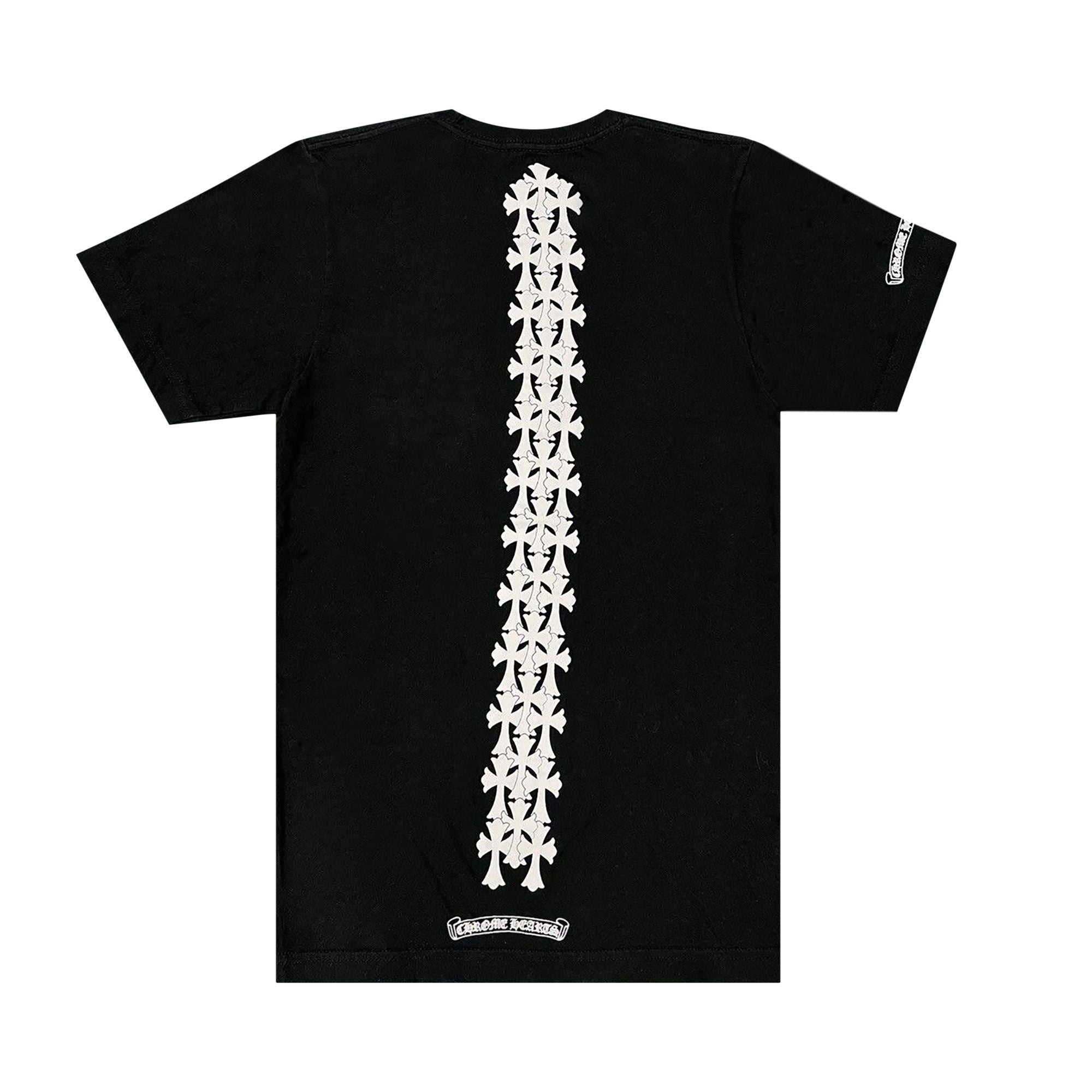 Chrome Hearts Cemetary Cross Tire Tracks Pocket T-Shirt Black