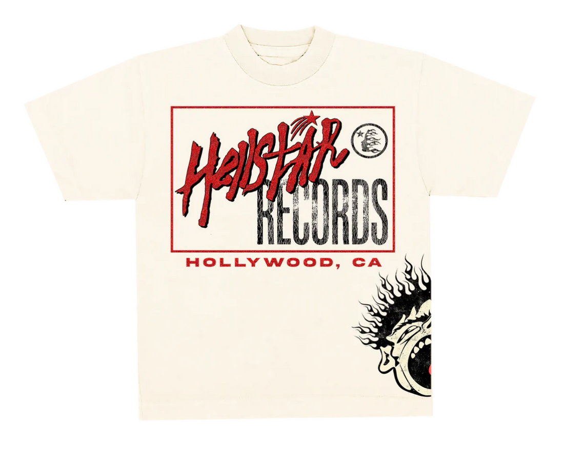 HELLSTAR RECORDS T-SHIRT CREAM