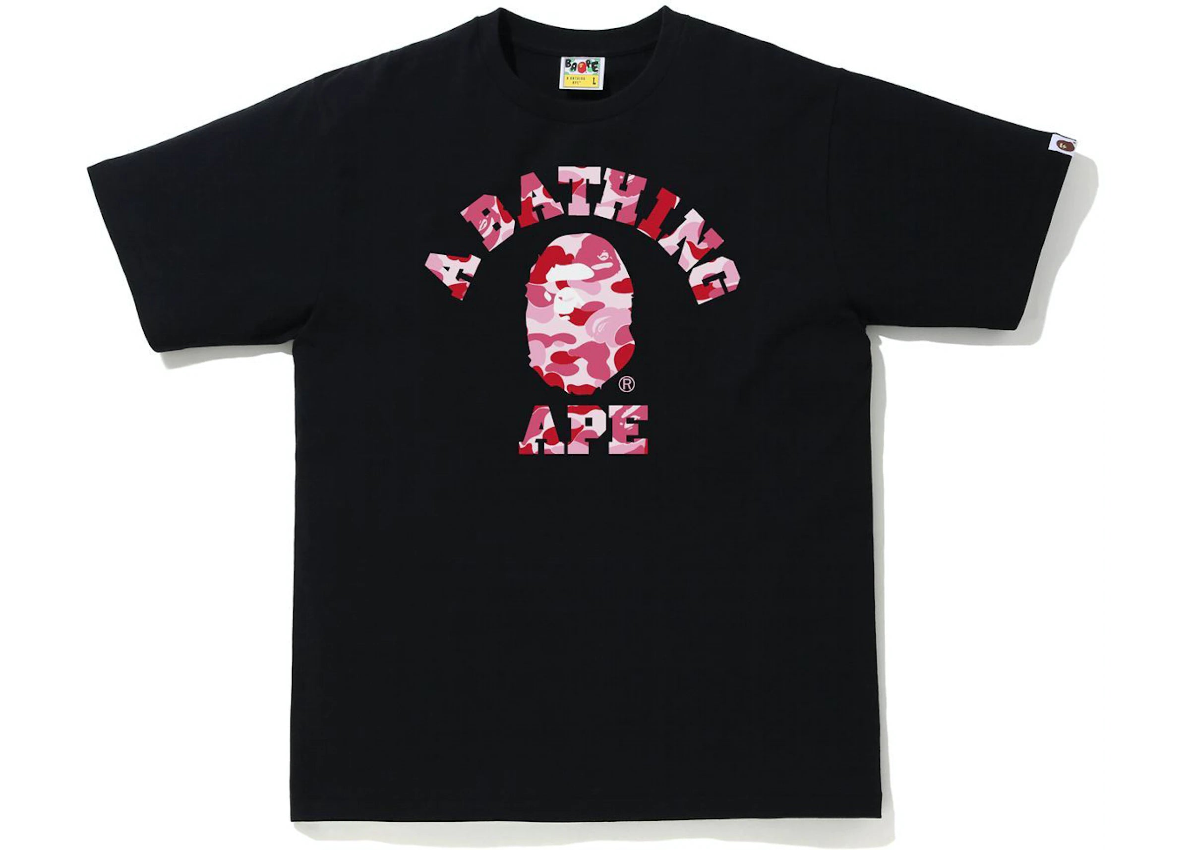Bape ABC Camo College Tee Black/Pink