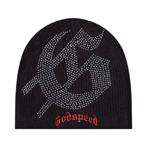 Godspeed Studded Beanie Red Black