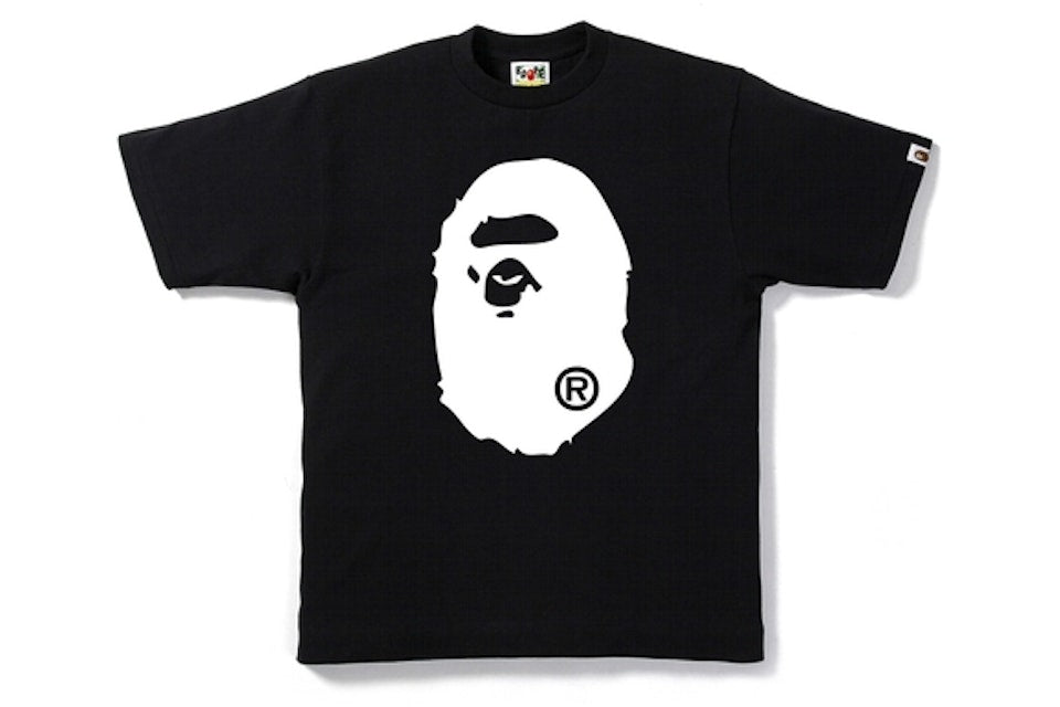 Bape Bicolor Big Ape Head Tee Men's White/Black