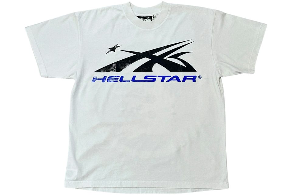 Hellstar Gel Sport Logo T-shirt White/Blue