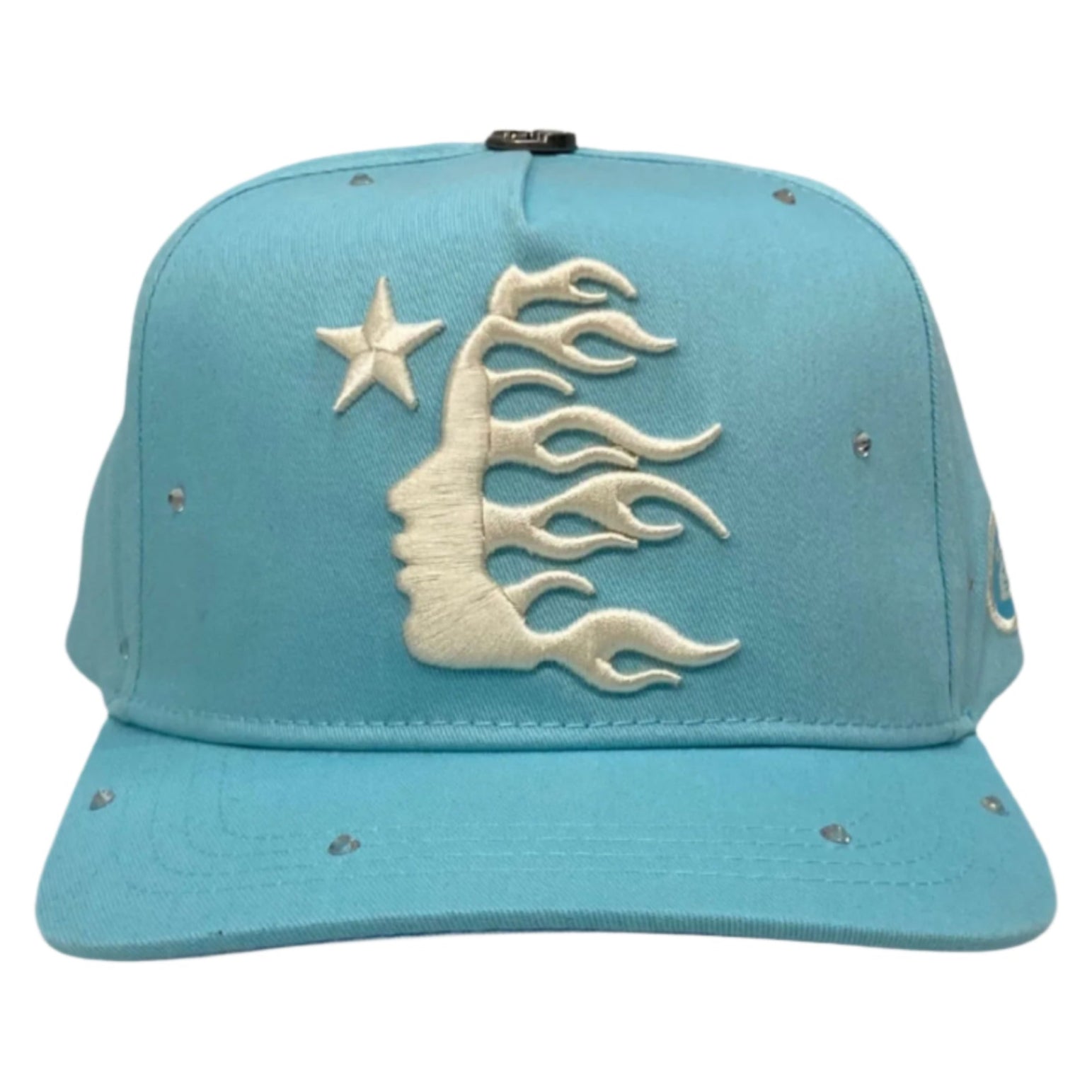 Hellstar OG Logo Rhinestone Snapback Baby Blue