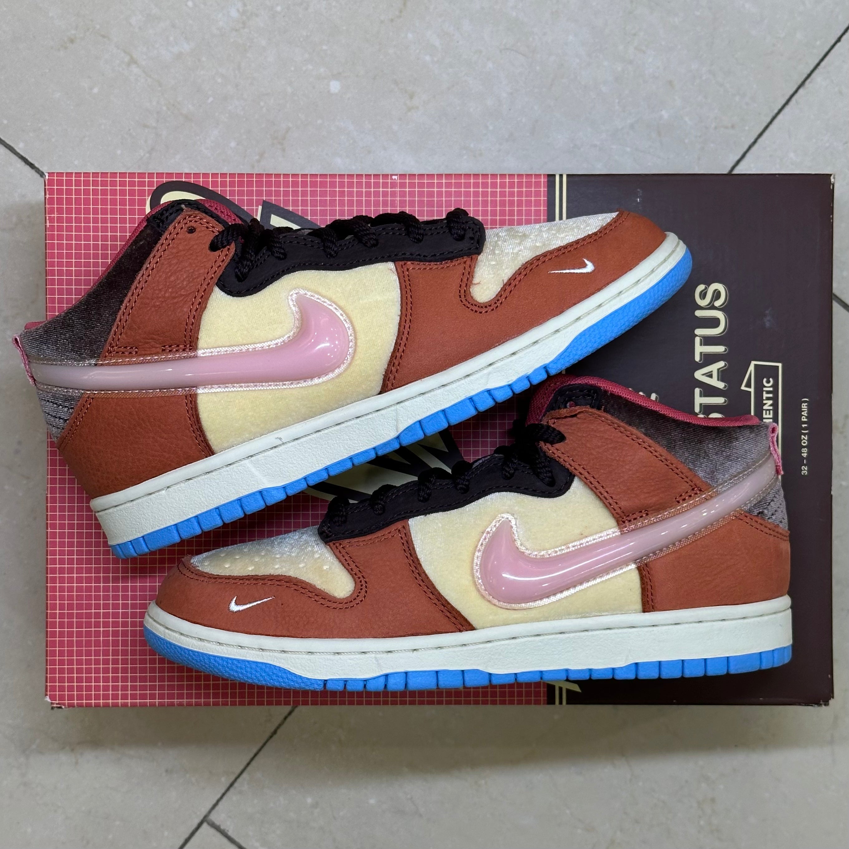 Nike Dunk Mid Social Status Free Lunch Chocolate Milk (Pre-Owned)