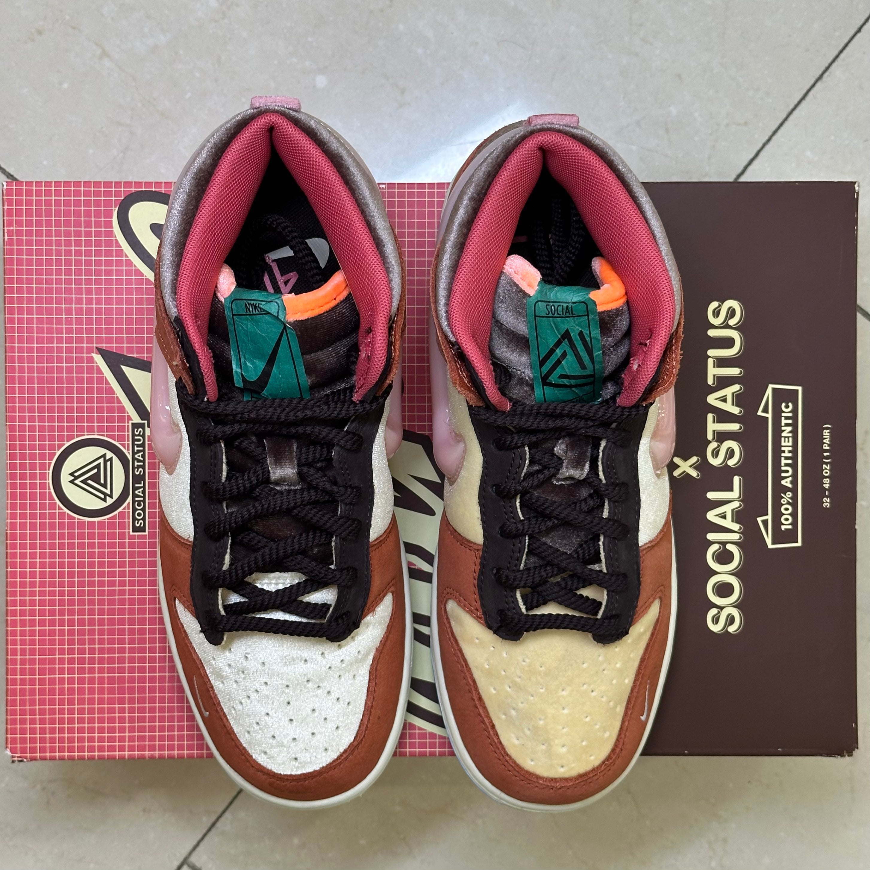 Nike Dunk Mid Social Status Free Lunch Chocolate Milk (Pre-Owned)