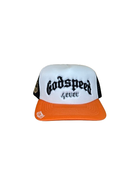 Godspeed GS Forever Trucker Hat White/Orange/Black