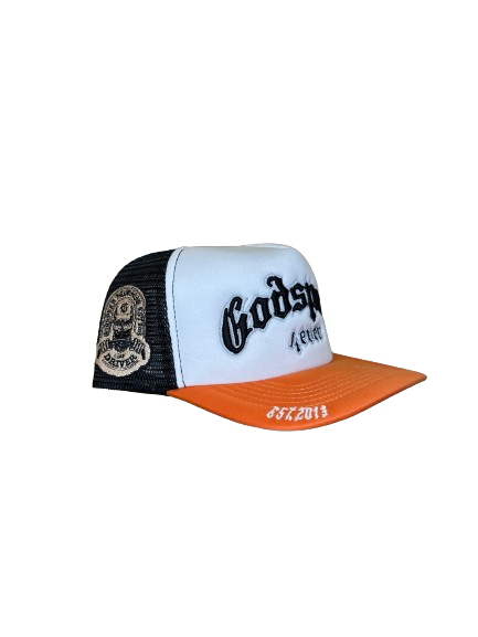 Godspeed GS Forever Trucker Hat White/Orange/Black