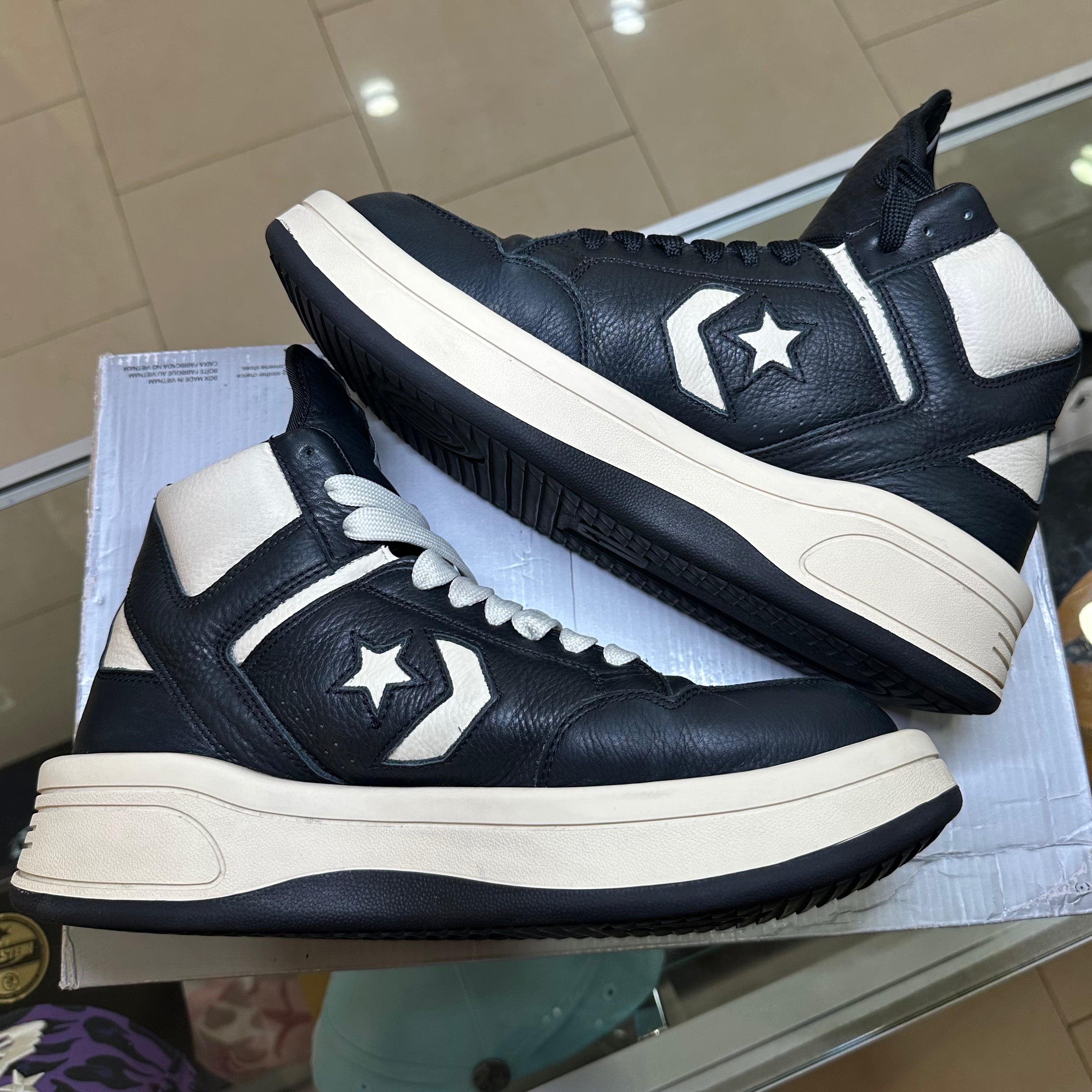 Converse TURBOWPN Mid Rick Owens DRKSHDW Black Cloud Cream (Pre-Owned)