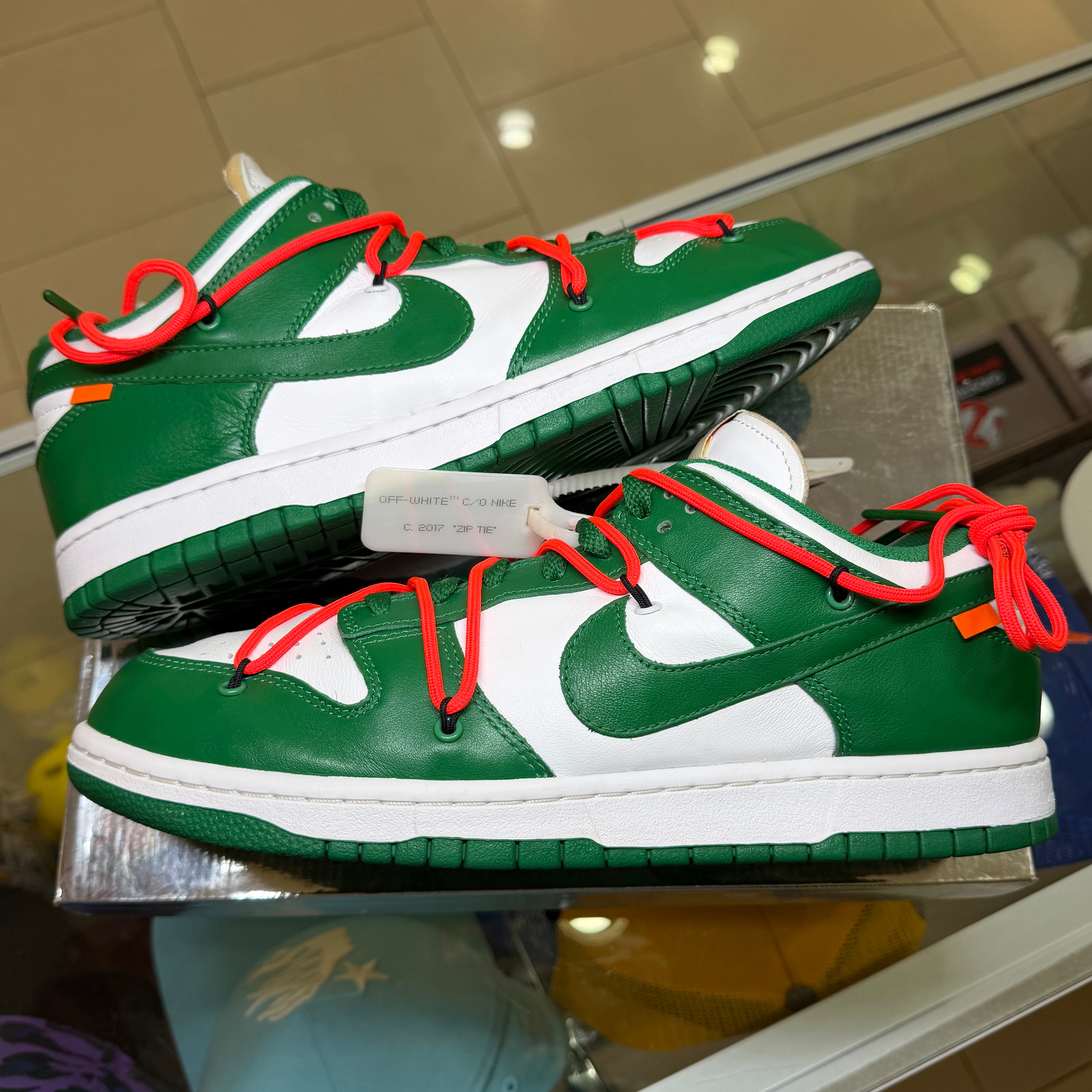 Nike Dunk Low Off-White Pine Green (Pre-Owned)