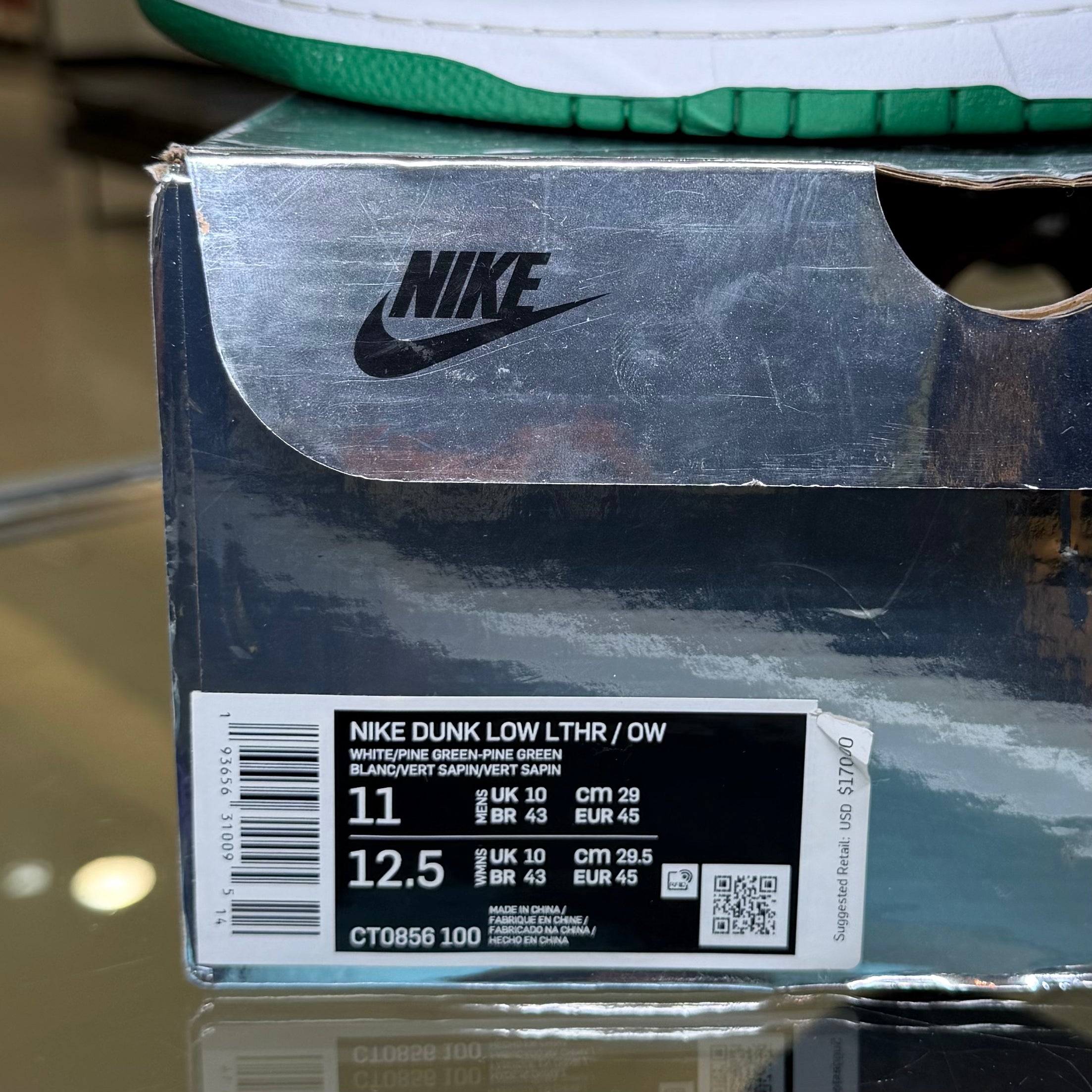 Nike Dunk Low Off-White Pine Green (Pre-Owned)