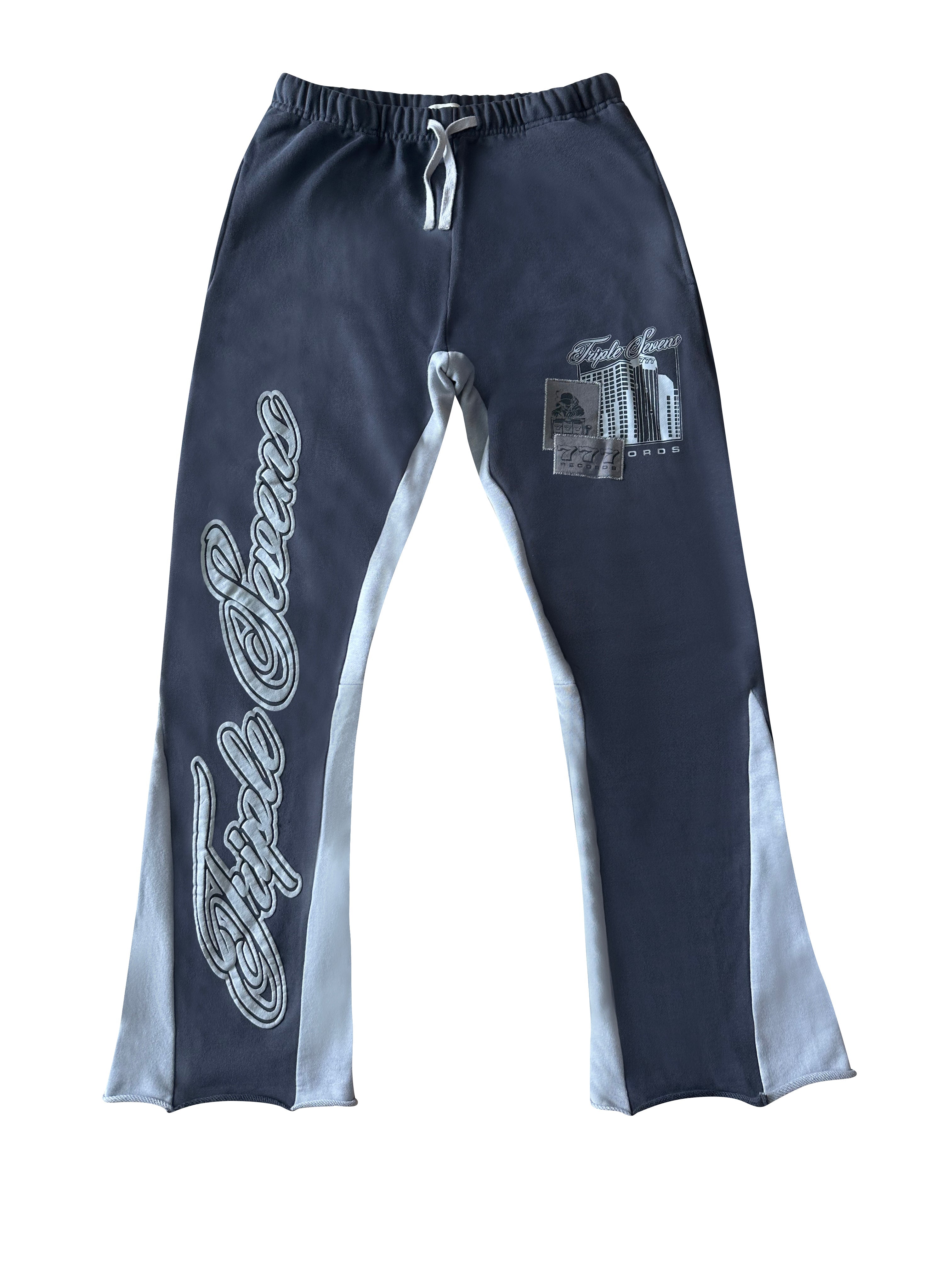 777 Patchwork Sweatpants (Coal)