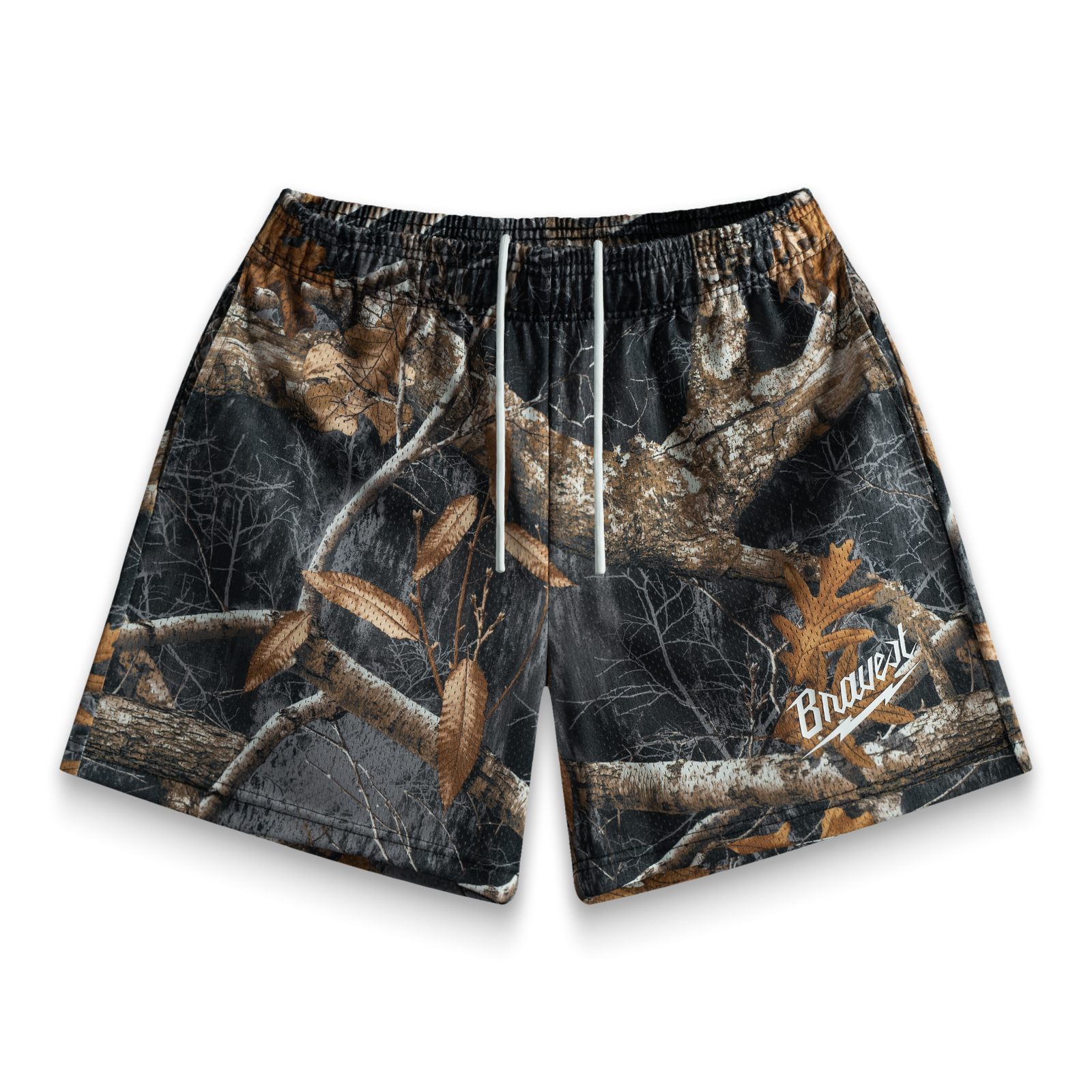 Bravest Studios Black Realtree Camo Shorts