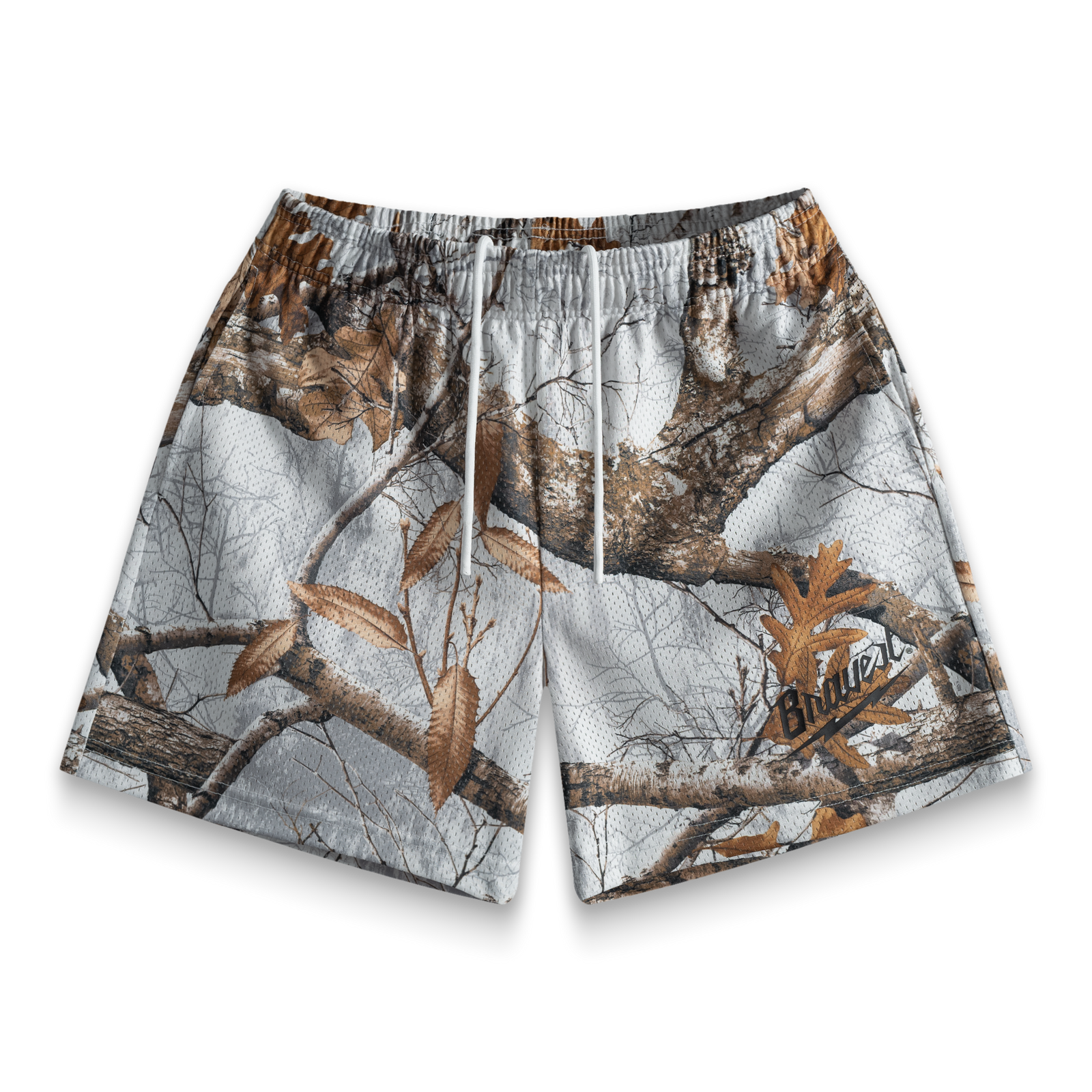 Bravest Studios White Realtree Camo Shorts