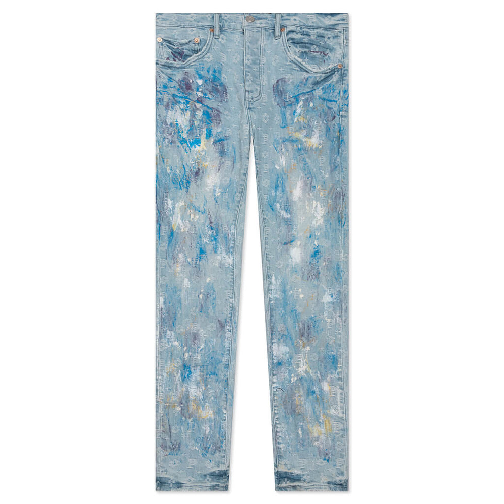 Purple Brand Paint Splatter Jacquard Jeans