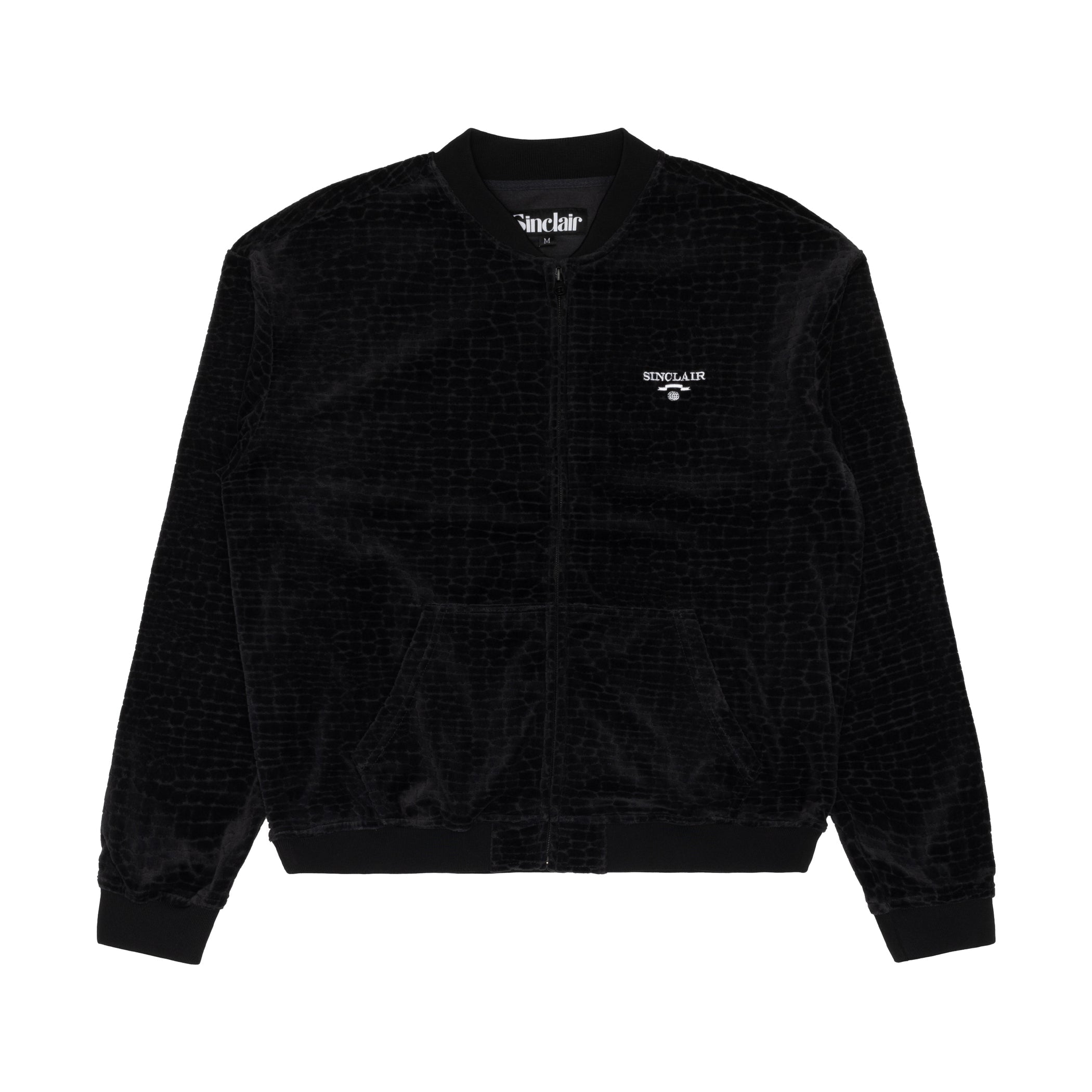 Sinclair Croc Velour Jacket Black