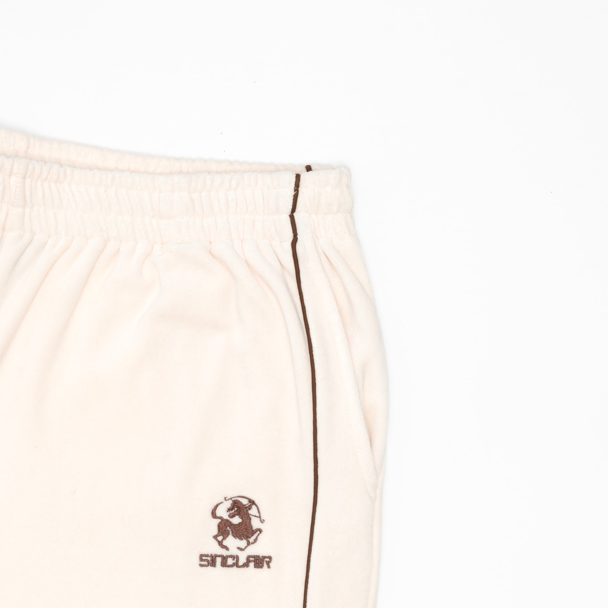 Sinclair Velour Piping Pant Cream SS25