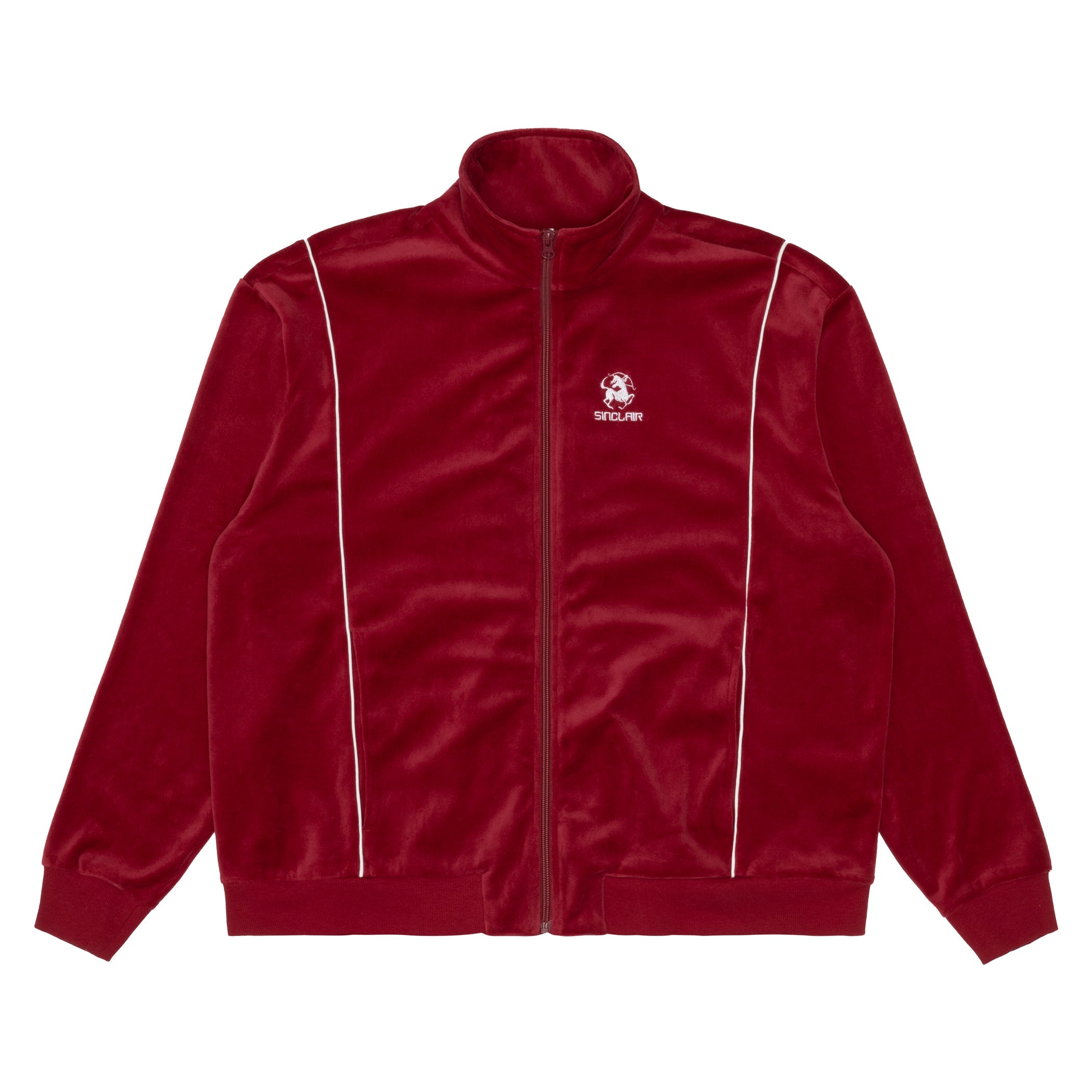 Sinclair Velour Piping Jacket Burgundy SS25