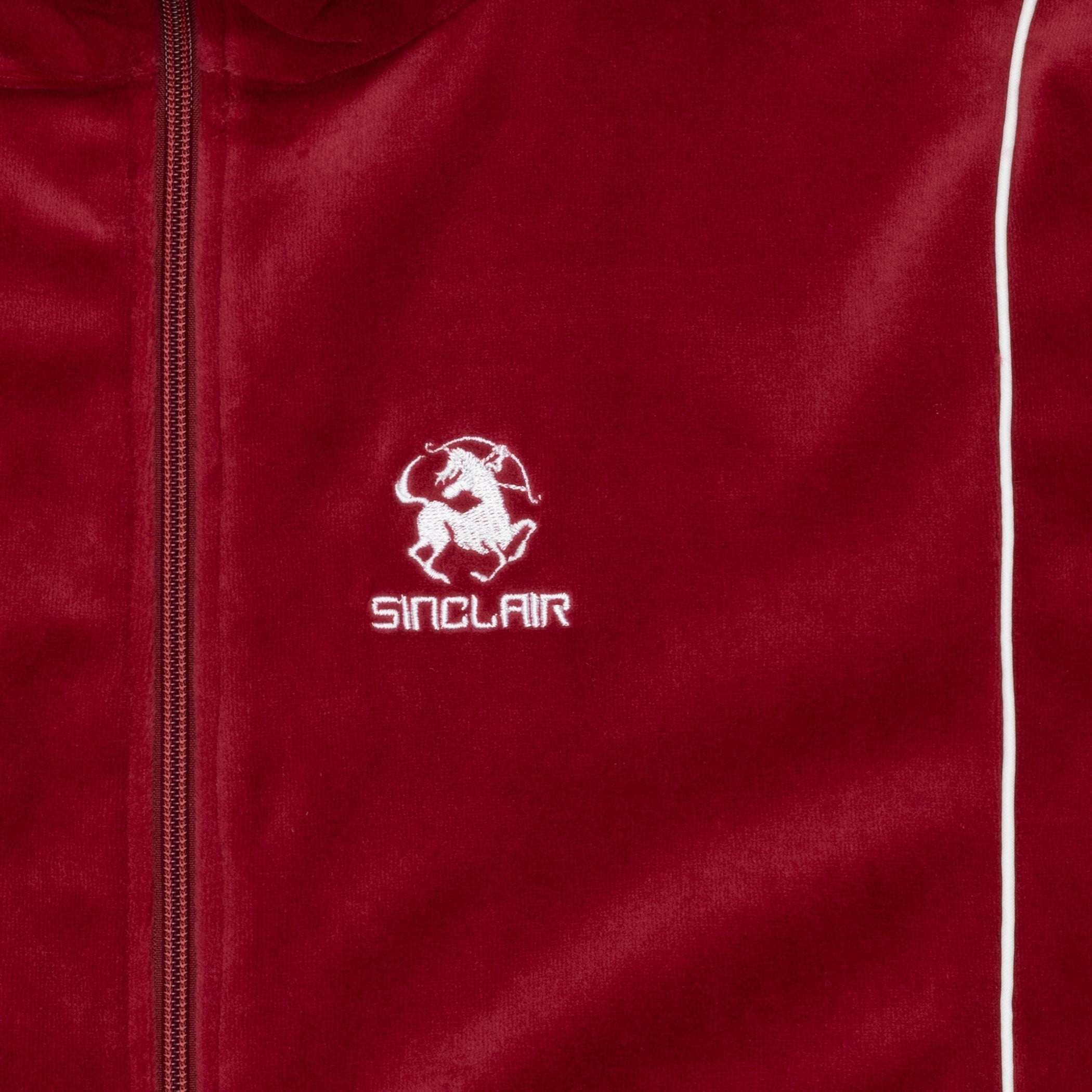 Sinclair Velour Piping Jacket Burgundy SS25
