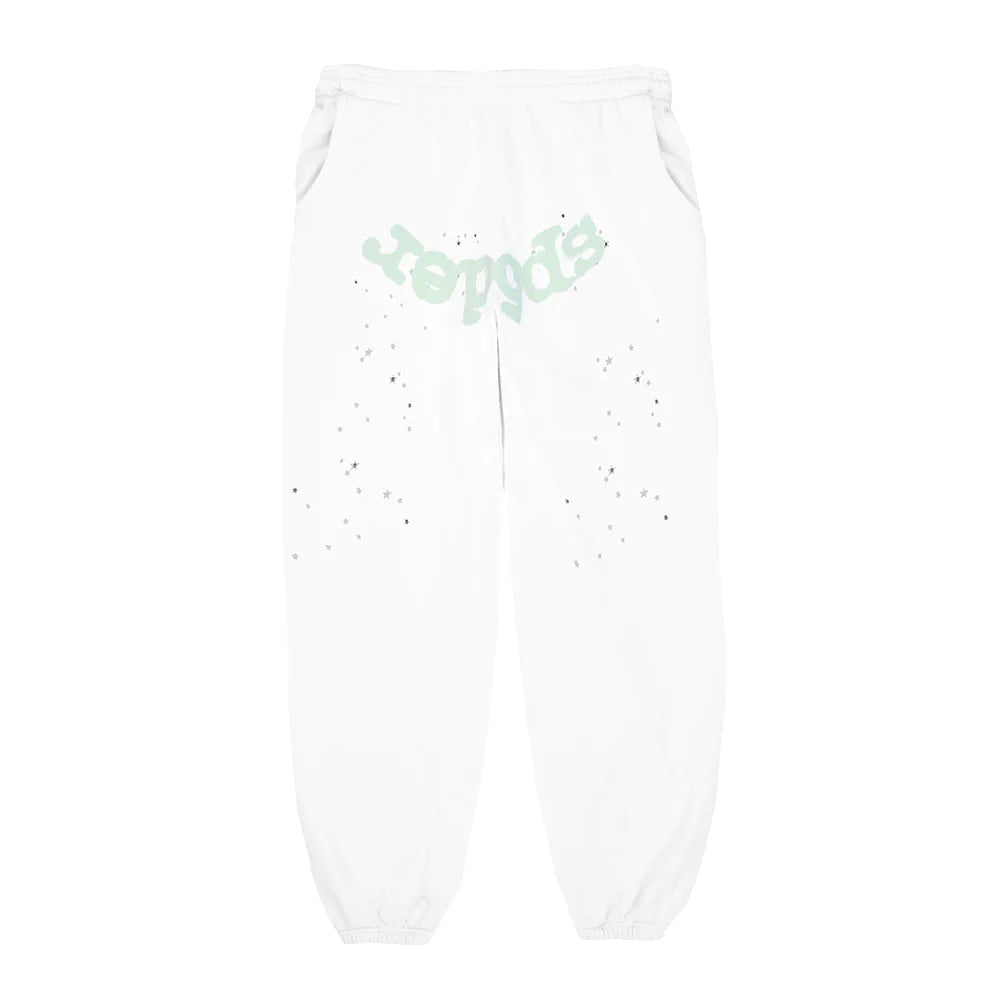 Sp5der Racing Sweatpants White