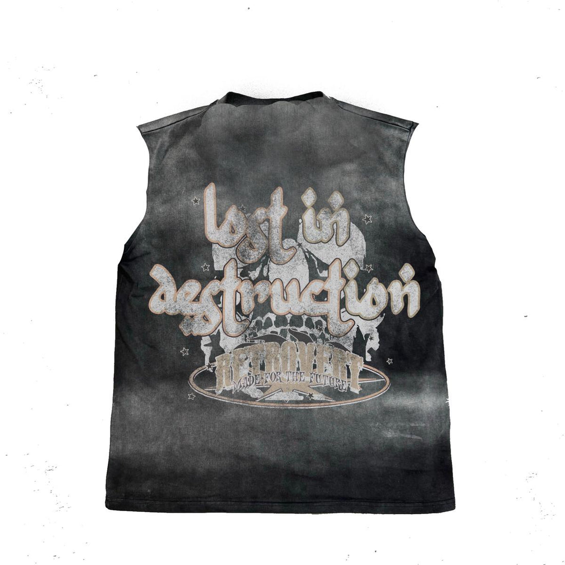 Retrovert Heart Thorn Cutoff T-Shirt Black/ Brown