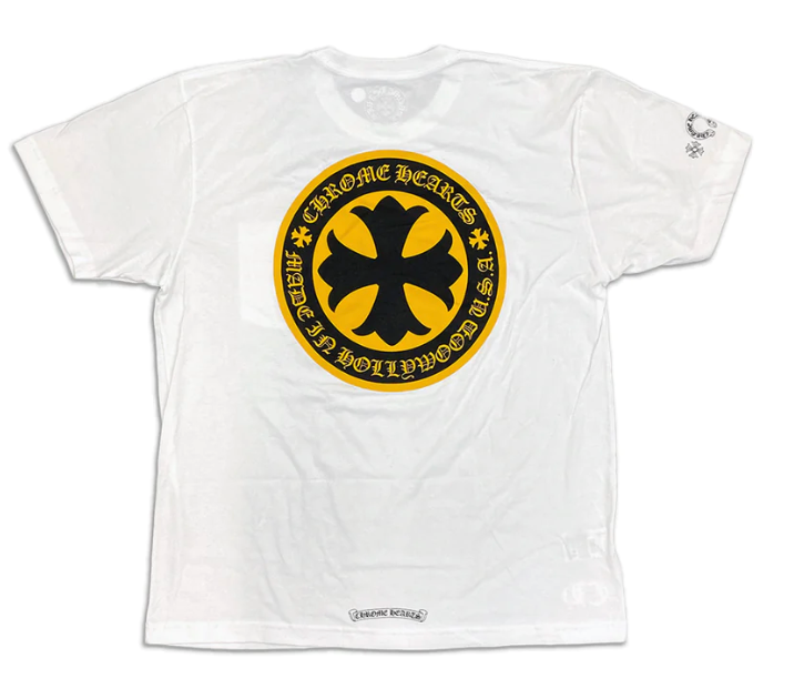 Chrome Hearts Plus Cross Tee white/Yellow