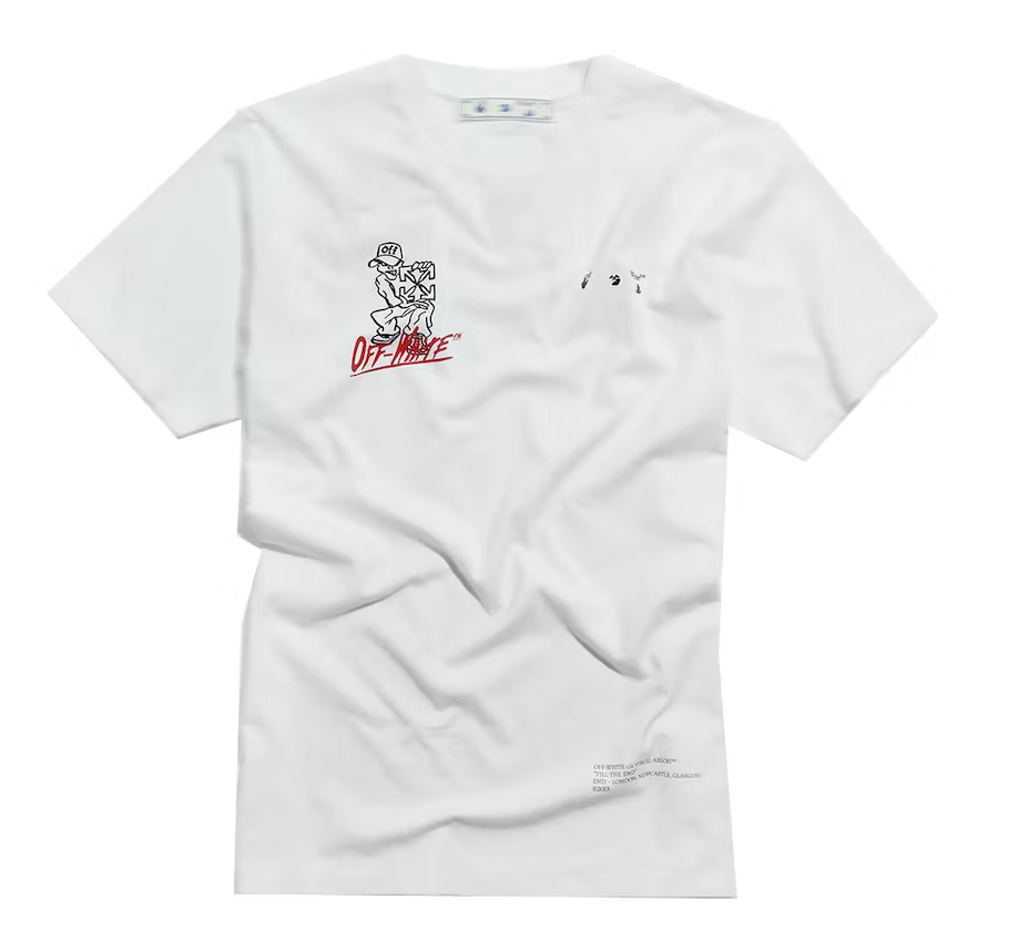 END. x Off-White Till The End Tee White/Red