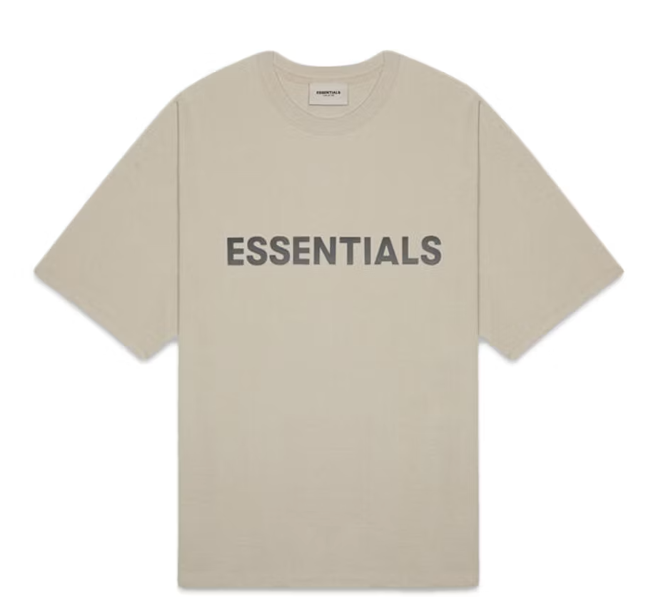 Fear of God Essentials Boxy T-Shirt Applique Logo Olive/Khaki