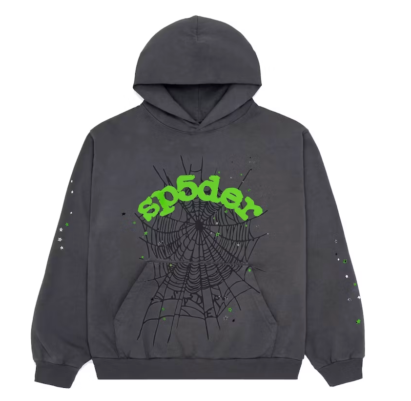 Sp5der Wait Web Hoodie Slate Grey