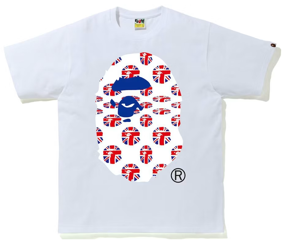 Bape London Union Jack Tee White