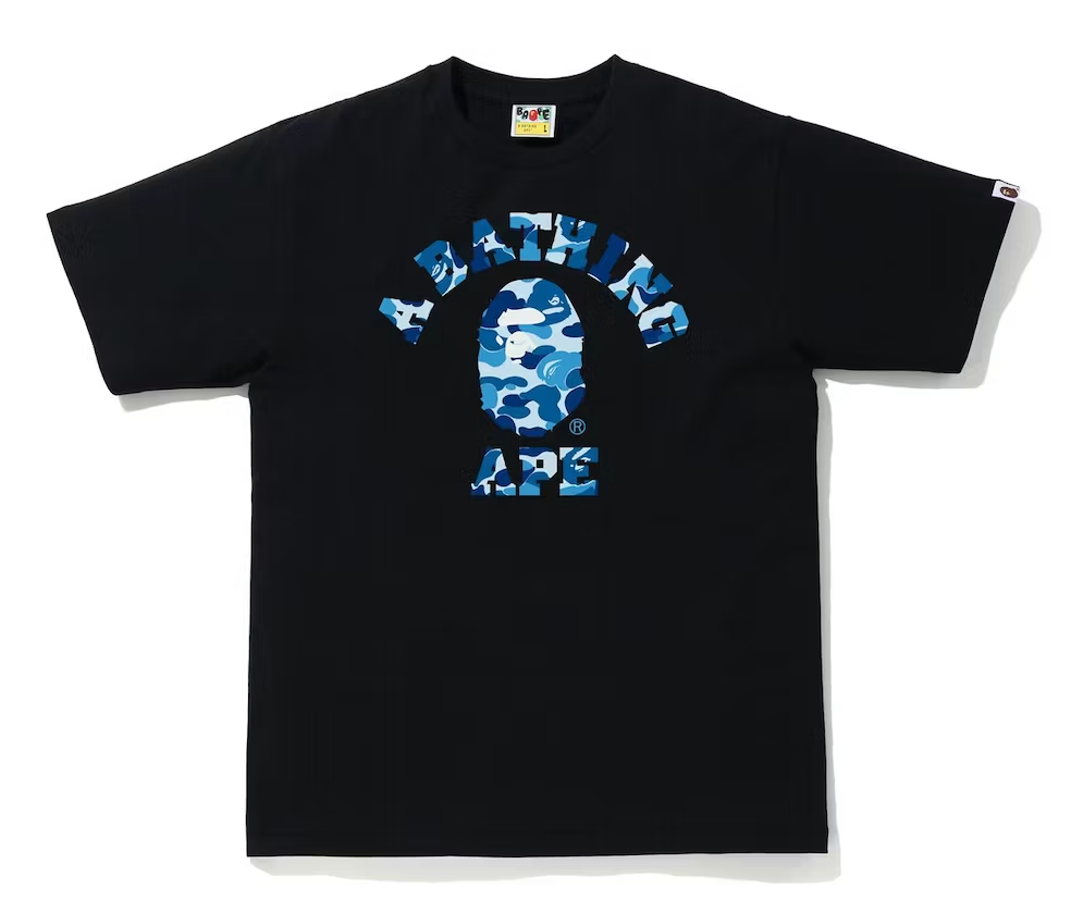 Bape ABC Camo College Tee (SS21) Black/ Blue