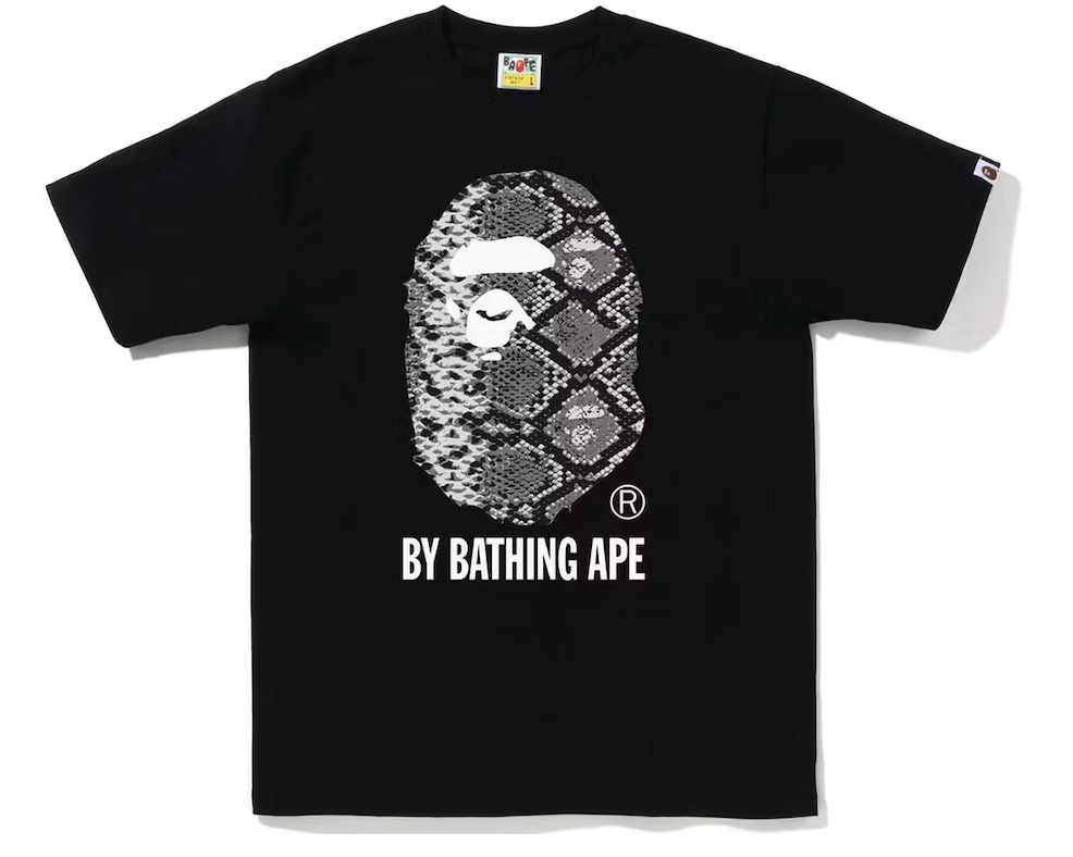Bape Snake By Bathing Ape Tee Men's Black Grey