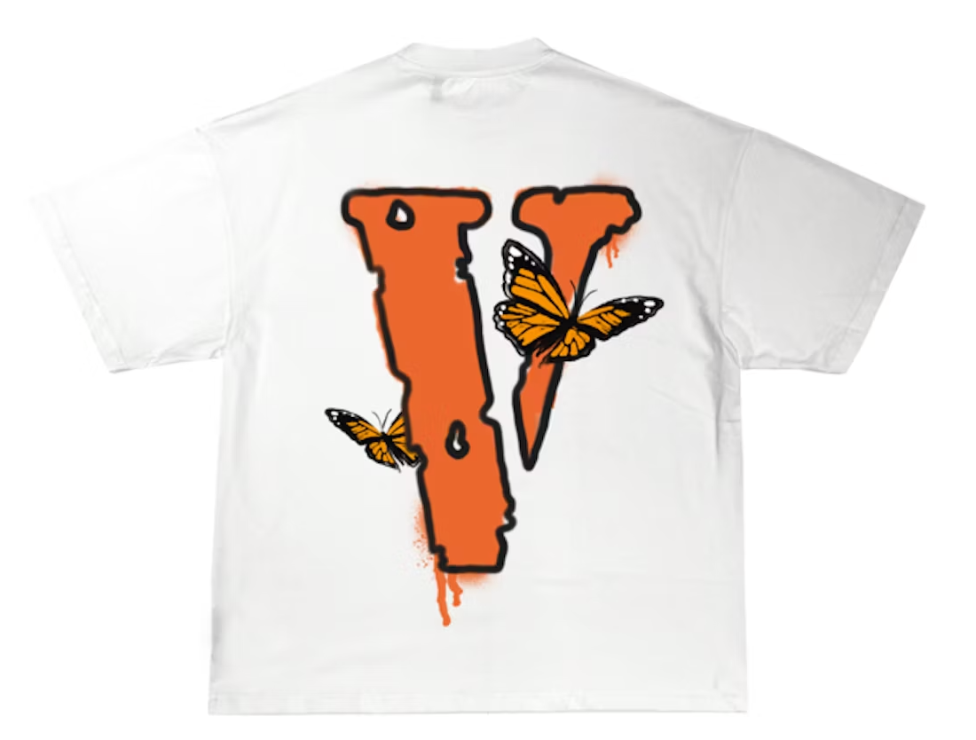 Vlone X Juice Wrld Butterfly T-Shirt White