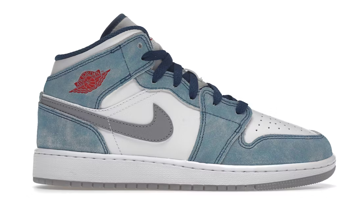 Air Jordan 1 Mid SE French Blue Light Steel (GS)