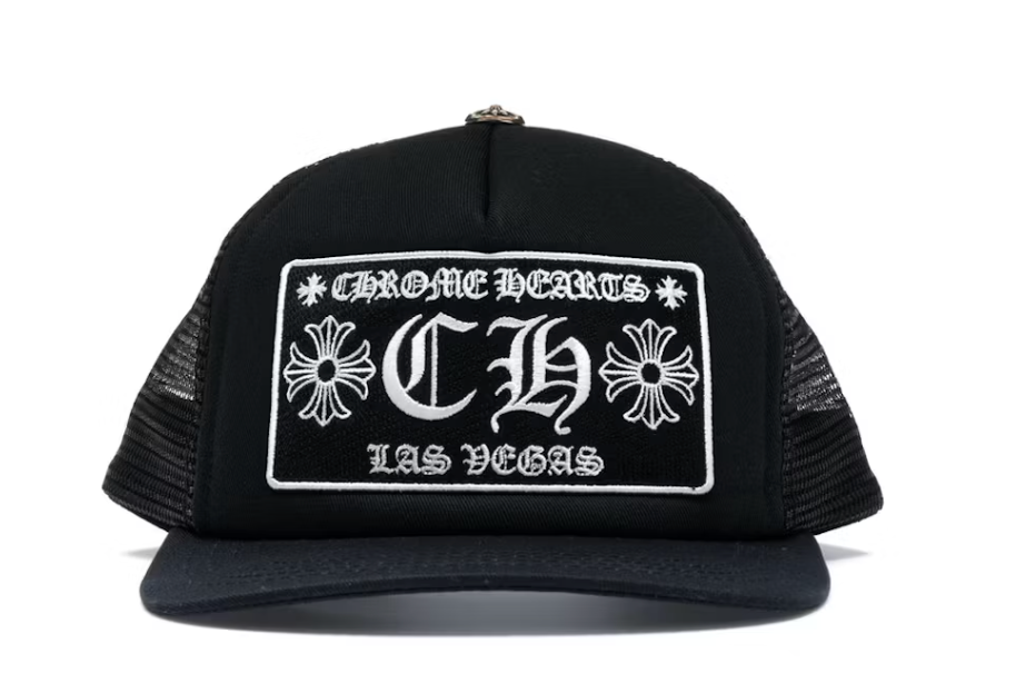 Chrome Hearts CH Las Vegas Trucker Hat Black/Black