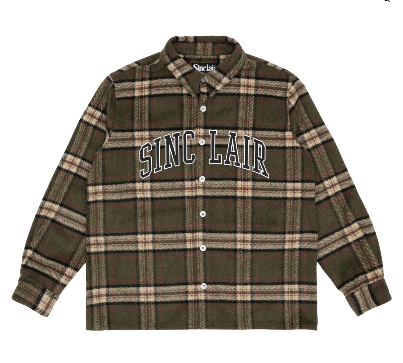 Sinclair Tackle Twill Flannel Shirt Olive SS25