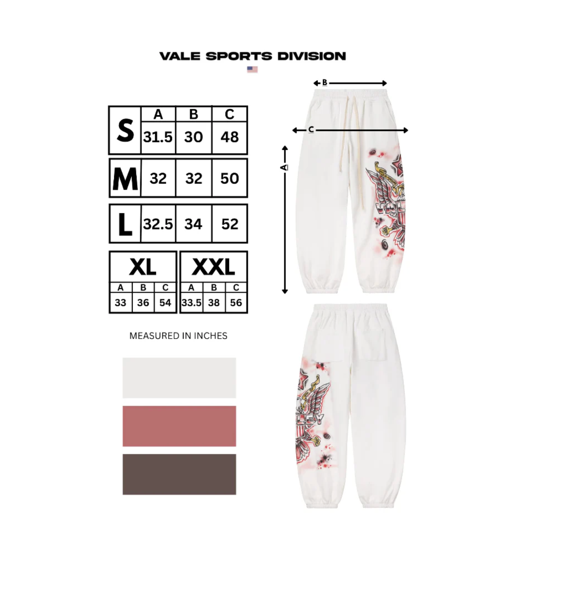 Vale Forever White Flag Sweats