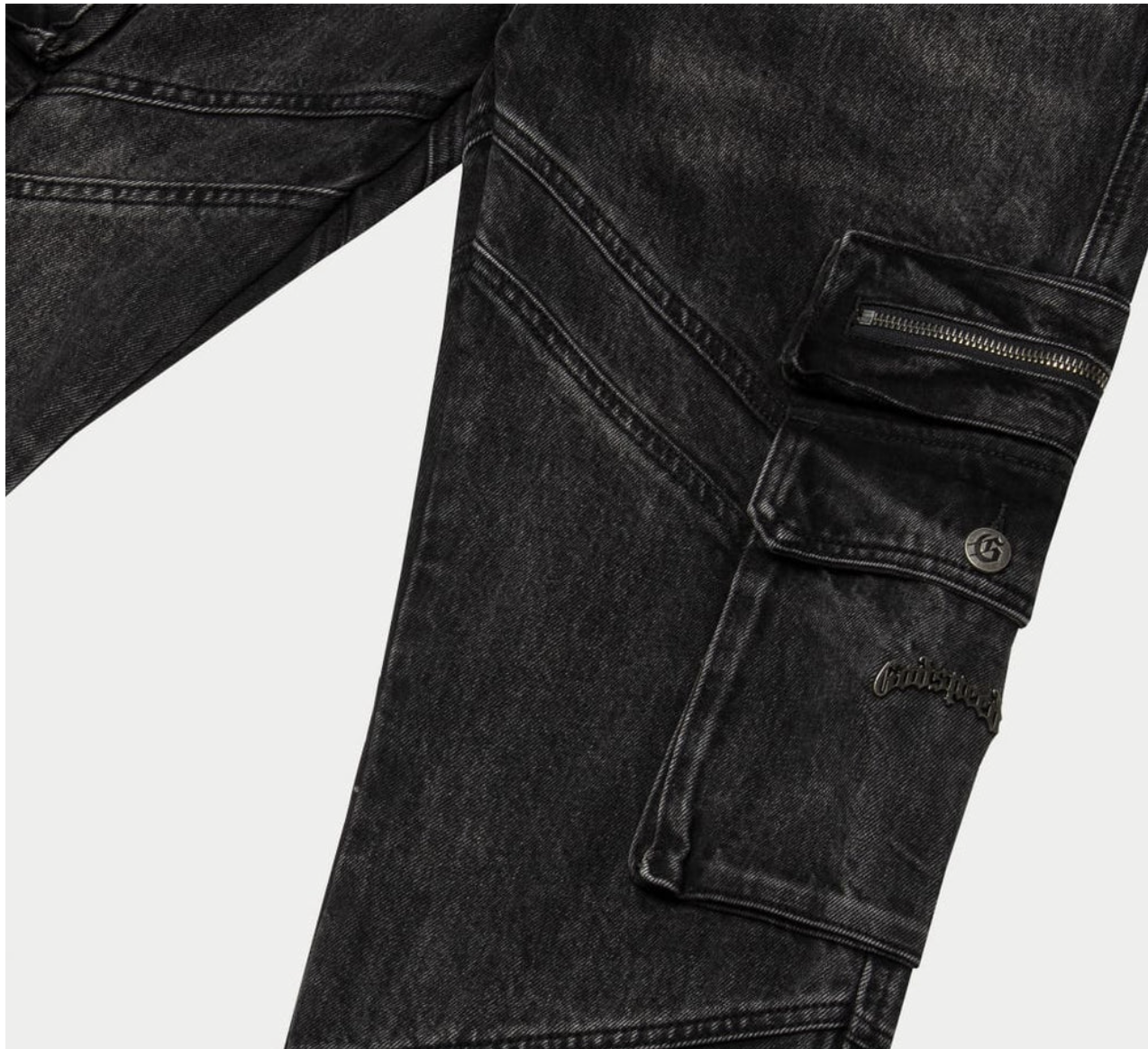 Godspeed Rockstar Flare Cargo Denim (Black Wash)