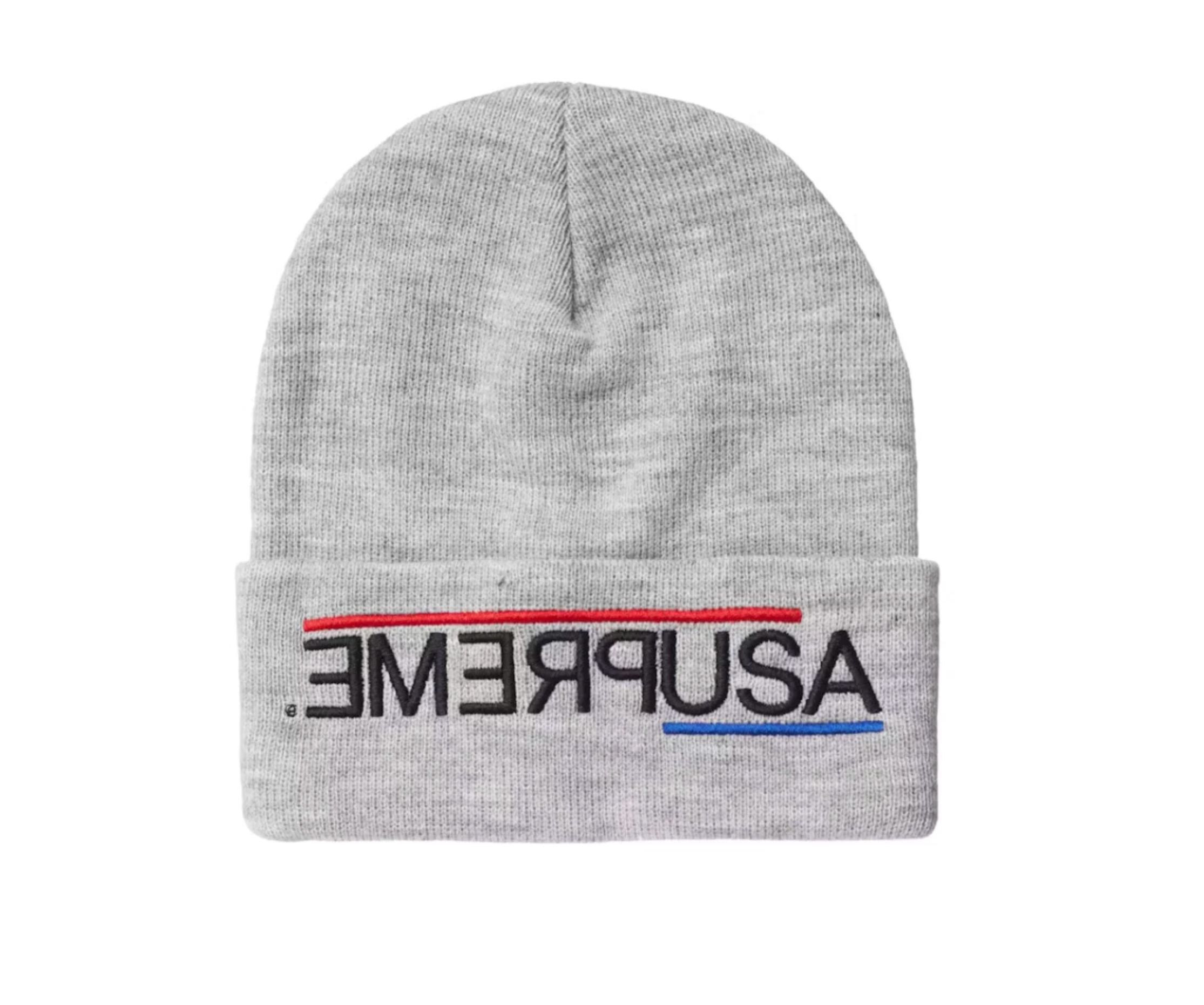 Supreme USA Beanie Heather Grey