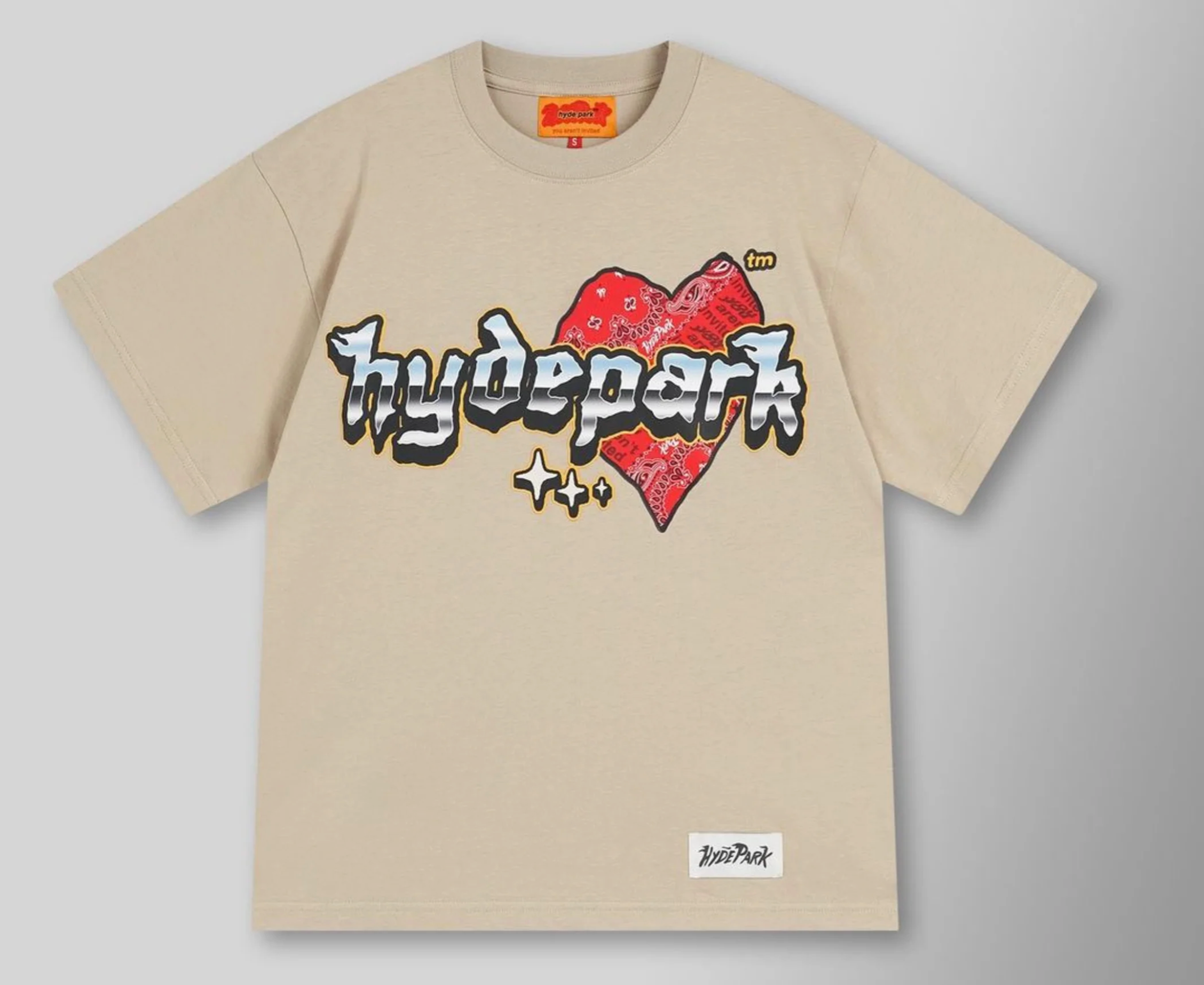 Hyde Park Slab Heart Tee - Cream