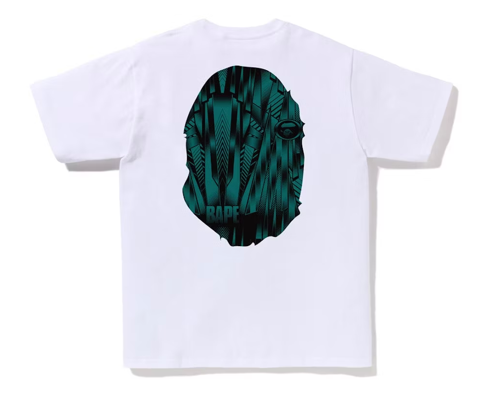 Bape Speed Racer Big Ape Head Tee White Blue