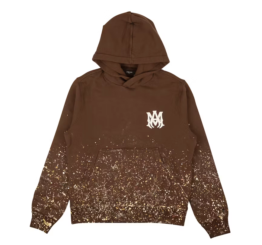 Amiri Crystal Painter Hoodie Brown