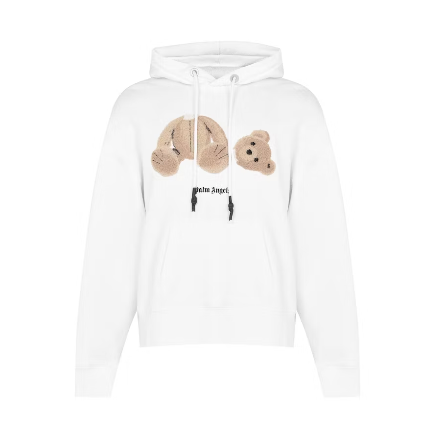 Palm Angels Bear Hoodie White